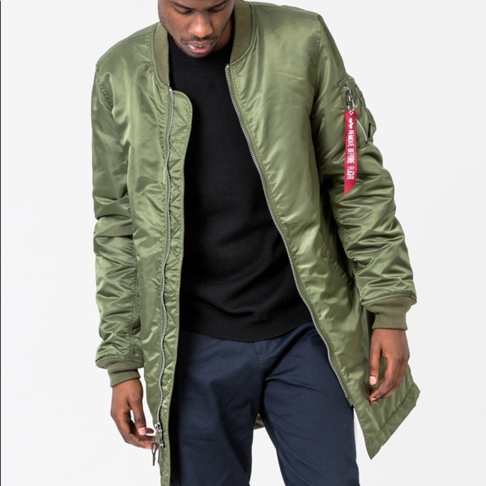 NWOT Alpha Industries A-1 Long Army Green … - Picture 4 of 4